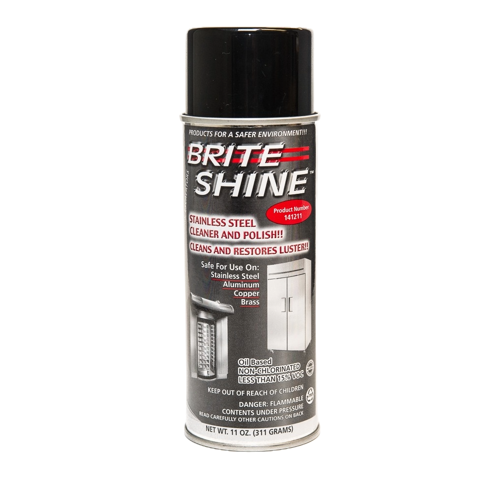 Brite Shine Commercial Stainless Steel Cleaner, Food Grade 11 oz Can