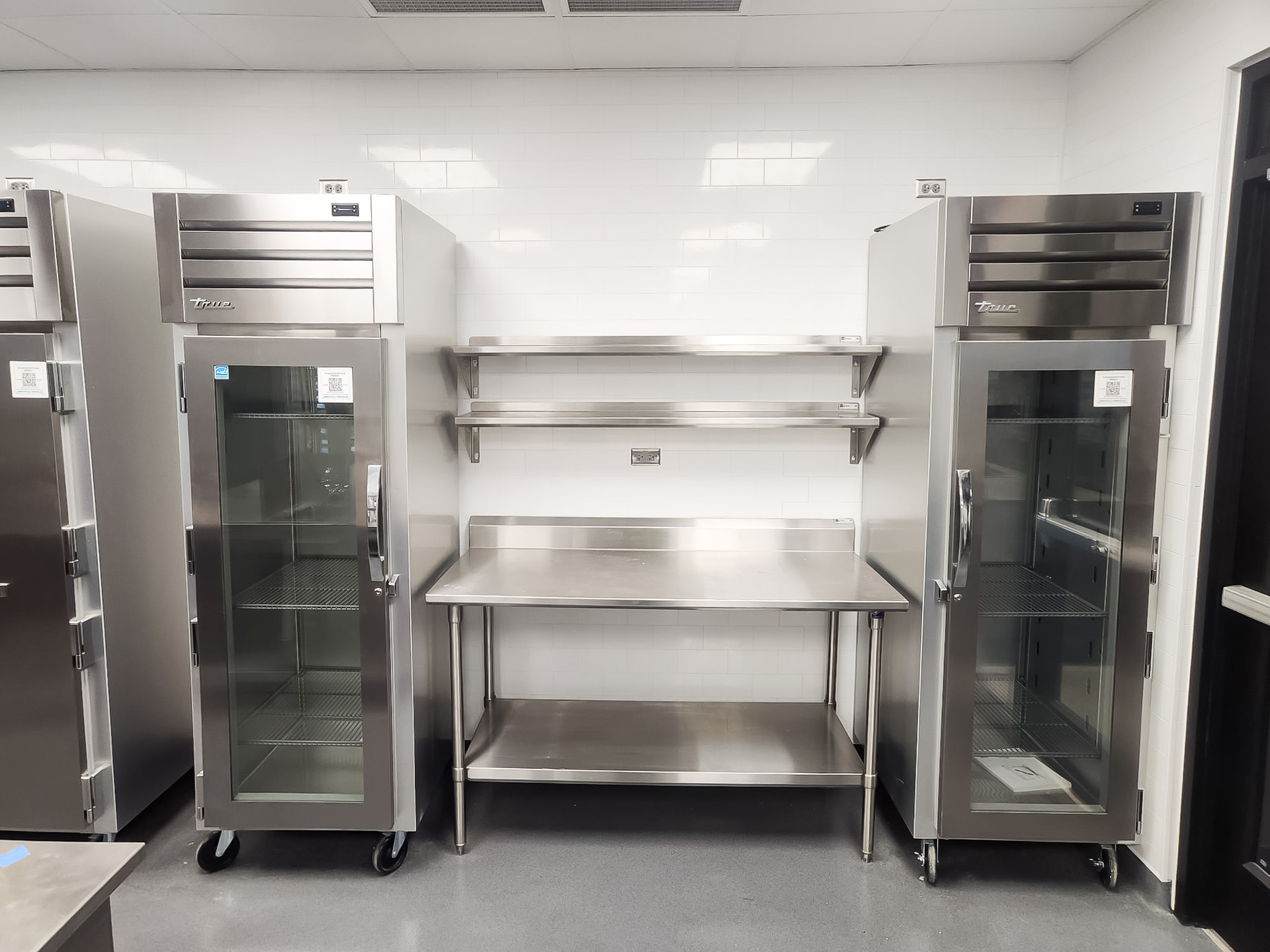 Commercial Kitchen with Stainless Steel Equipment