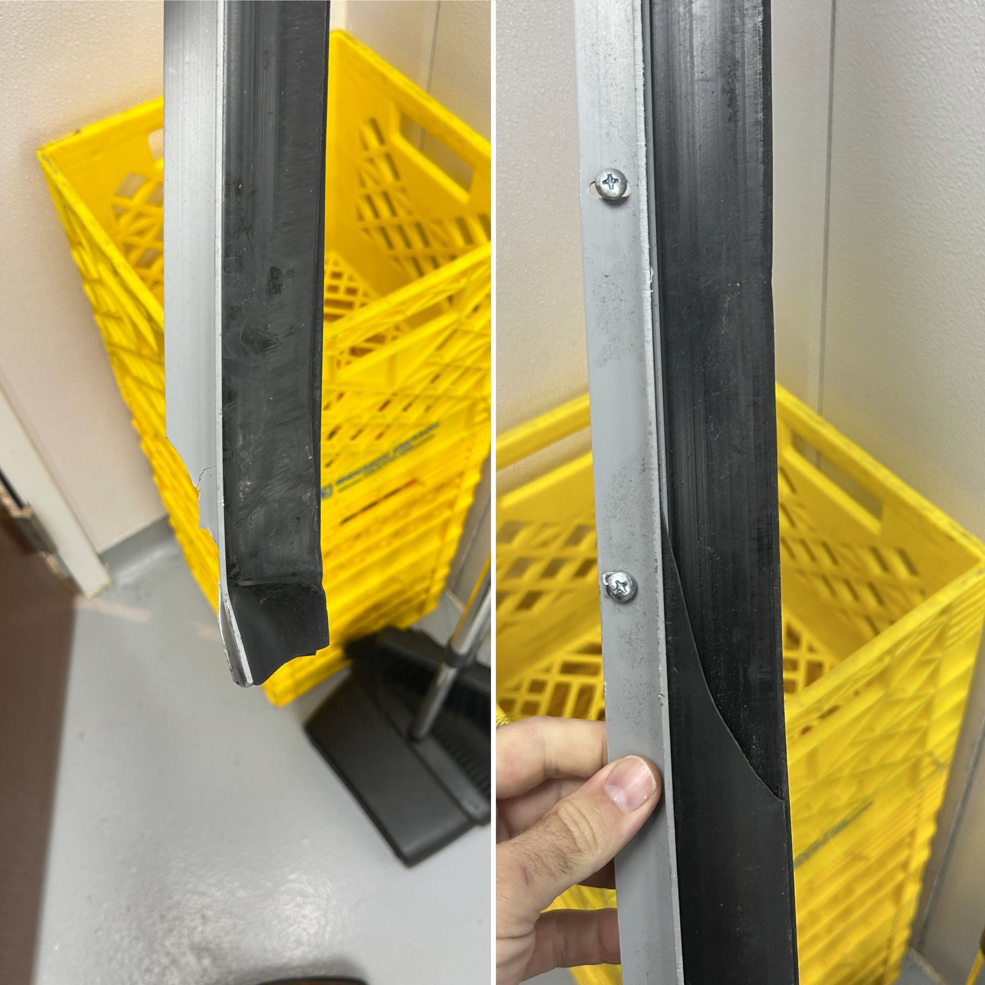 Walk-In Door Sweep - damaged due to incorrect install